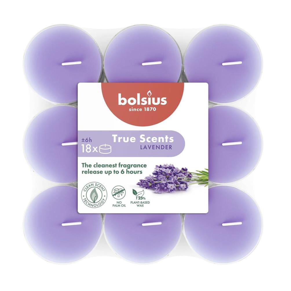 Bolsius Lavender 6 Hour Tealights (Pack of 18) £5.84